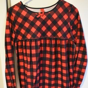 Flannel Red and Black Nightgown